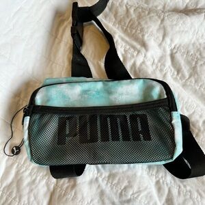 Puma Blue Black Fanny Pack Belt Bag Crossbody Sport Waist Pack NWOT
